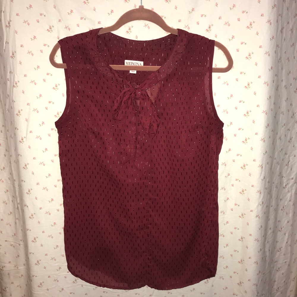 Neck Tie Blouse